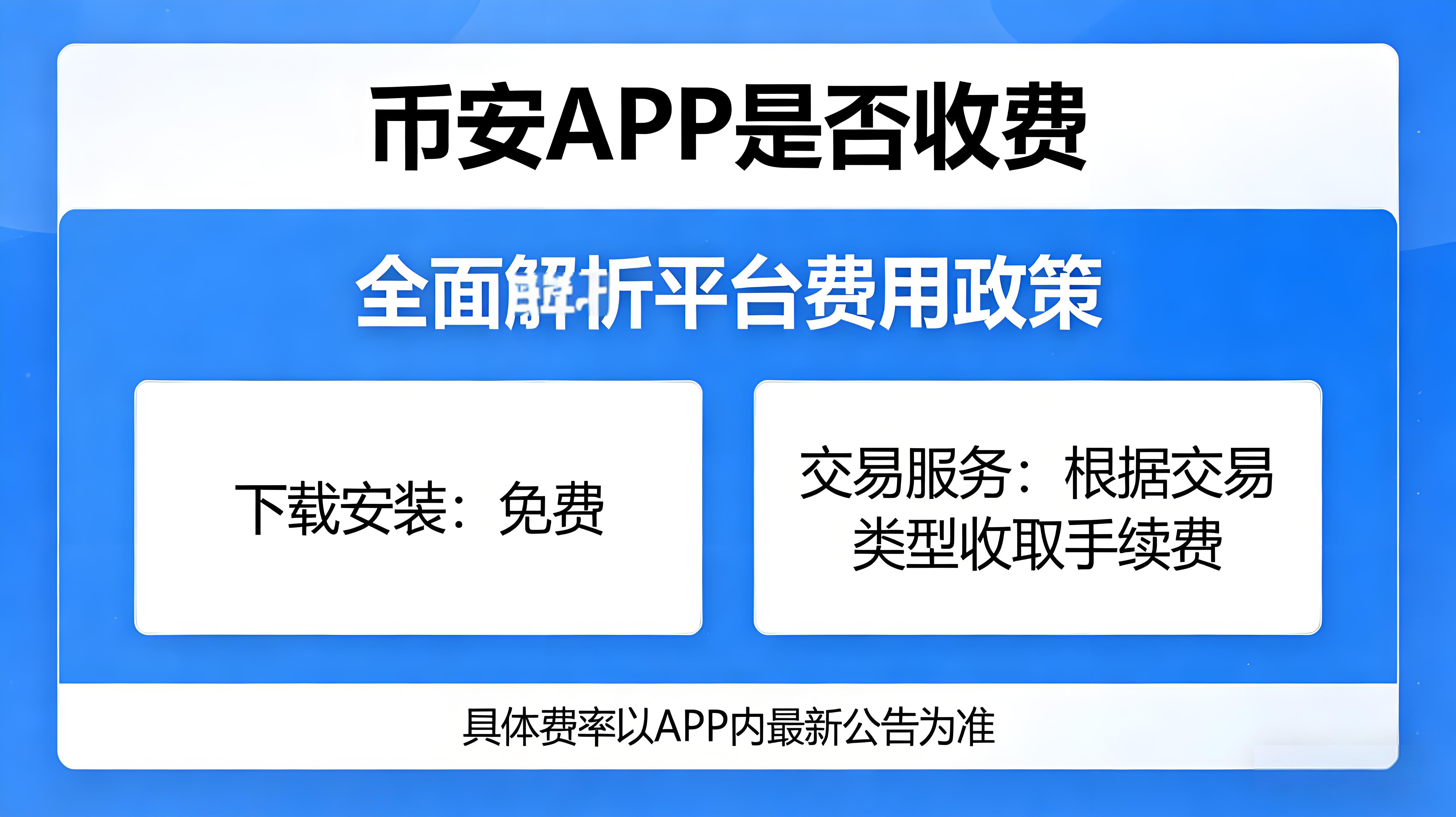 幣安APP是否收費使用？